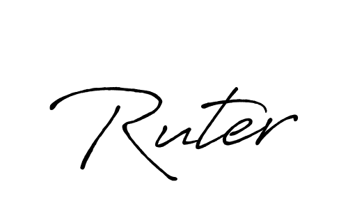 Ruter stylish signature style. Best Handwritten Sign (Antro_Vectra_Bolder) for my name. Handwritten Signature Collection Ideas for my name Ruter. Ruter signature style 7 images and pictures png