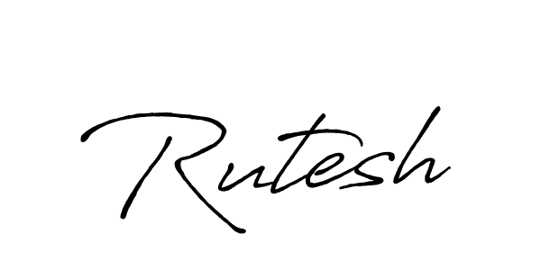 Design your own signature with our free online signature maker. With this signature software, you can create a handwritten (Antro_Vectra_Bolder) signature for name Rutesh. Rutesh signature style 7 images and pictures png