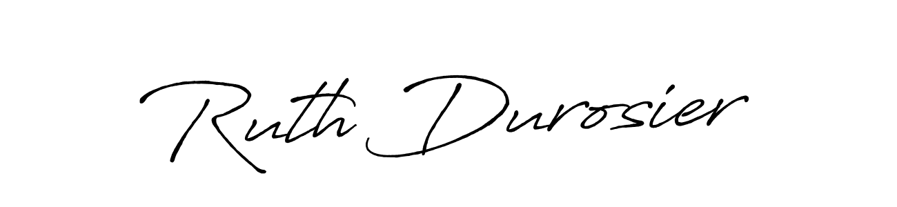 How to make Ruth Durosier name signature. Use Antro_Vectra_Bolder style for creating short signs online. This is the latest handwritten sign. Ruth Durosier signature style 7 images and pictures png