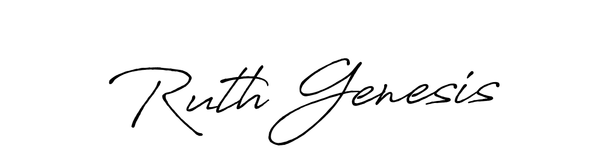 How to make Ruth Genesis signature? Antro_Vectra_Bolder is a professional autograph style. Create handwritten signature for Ruth Genesis name. Ruth Genesis signature style 7 images and pictures png