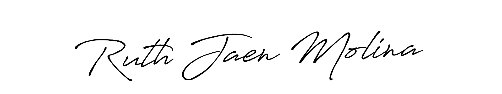 How to make Ruth Jaen Molina name signature. Use Antro_Vectra_Bolder style for creating short signs online. This is the latest handwritten sign. Ruth Jaen Molina signature style 7 images and pictures png