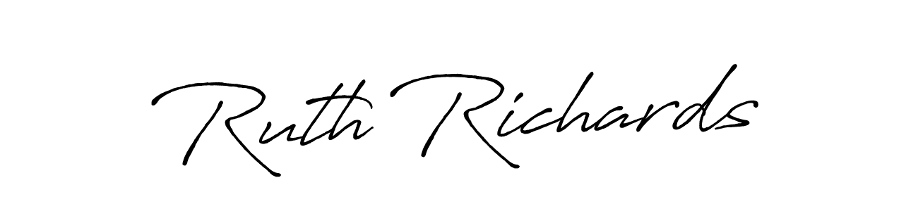 Make a beautiful signature design for name Ruth Richards. With this signature (Antro_Vectra_Bolder) style, you can create a handwritten signature for free. Ruth Richards signature style 7 images and pictures png