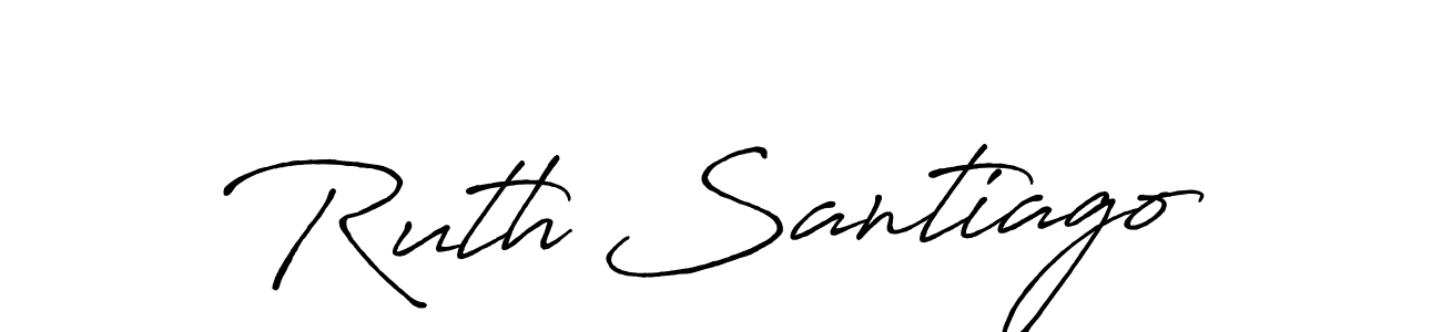 Ruth Santiago stylish signature style. Best Handwritten Sign (Antro_Vectra_Bolder) for my name. Handwritten Signature Collection Ideas for my name Ruth Santiago. Ruth Santiago signature style 7 images and pictures png