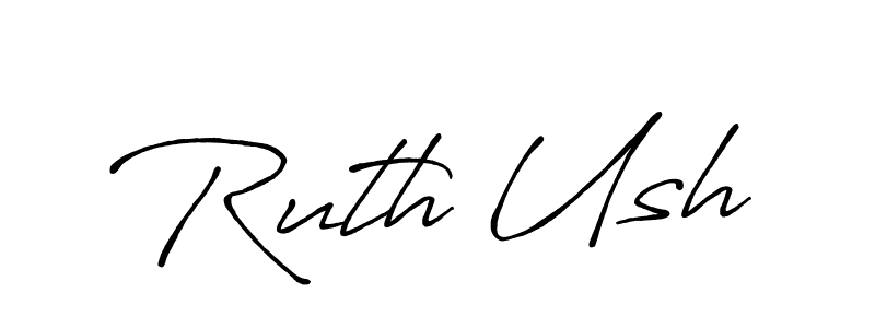 Ruth Ush stylish signature style. Best Handwritten Sign (Antro_Vectra_Bolder) for my name. Handwritten Signature Collection Ideas for my name Ruth Ush. Ruth Ush signature style 7 images and pictures png