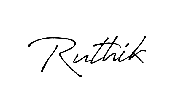 Create a beautiful signature design for name Ruthik. With this signature (Antro_Vectra_Bolder) fonts, you can make a handwritten signature for free. Ruthik signature style 7 images and pictures png