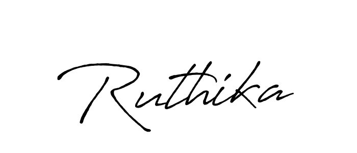 The best way (Antro_Vectra_Bolder) to make a short signature is to pick only two or three words in your name. The name Ruthika include a total of six letters. For converting this name. Ruthika signature style 7 images and pictures png