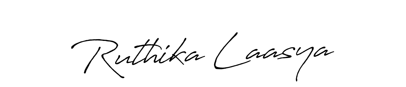 The best way (Antro_Vectra_Bolder) to make a short signature is to pick only two or three words in your name. The name Ruthika Laasya include a total of six letters. For converting this name. Ruthika Laasya signature style 7 images and pictures png