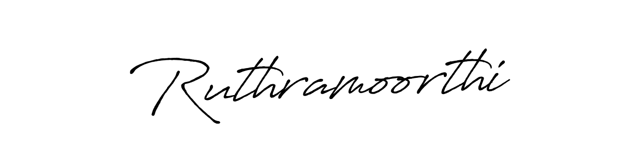 Create a beautiful signature design for name Ruthramoorthi. With this signature (Antro_Vectra_Bolder) fonts, you can make a handwritten signature for free. Ruthramoorthi signature style 7 images and pictures png