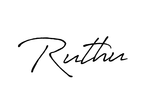 How to make Ruthu name signature. Use Antro_Vectra_Bolder style for creating short signs online. This is the latest handwritten sign. Ruthu signature style 7 images and pictures png