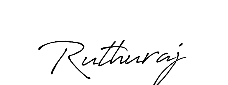 Use a signature maker to create a handwritten signature online. With this signature software, you can design (Antro_Vectra_Bolder) your own signature for name Ruthuraj. Ruthuraj signature style 7 images and pictures png