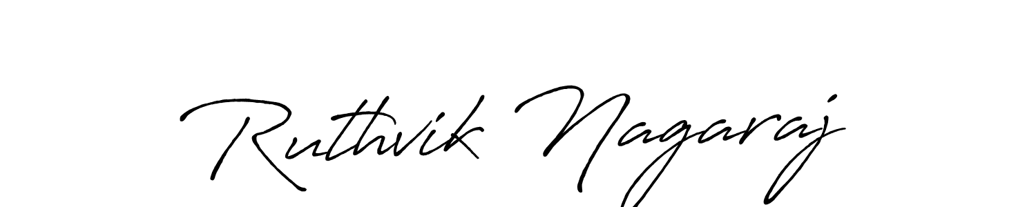 Make a beautiful signature design for name Ruthvik Nagaraj. With this signature (Antro_Vectra_Bolder) style, you can create a handwritten signature for free. Ruthvik Nagaraj signature style 7 images and pictures png