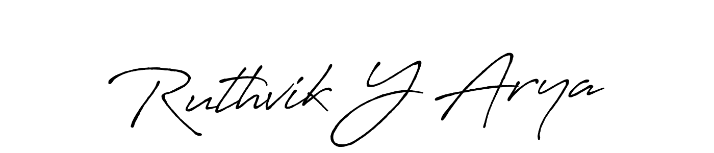 Also You can easily find your signature by using the search form. We will create Ruthvik Y Arya name handwritten signature images for you free of cost using Antro_Vectra_Bolder sign style. Ruthvik Y Arya signature style 7 images and pictures png