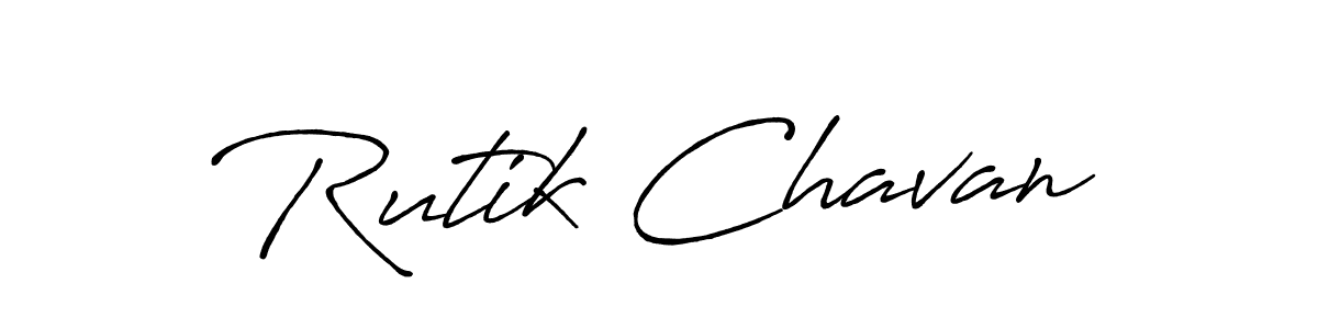 Antro_Vectra_Bolder is a professional signature style that is perfect for those who want to add a touch of class to their signature. It is also a great choice for those who want to make their signature more unique. Get Rutik Chavan name to fancy signature for free. Rutik Chavan signature style 7 images and pictures png