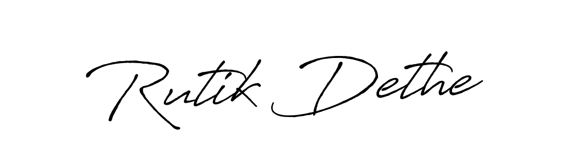 Use a signature maker to create a handwritten signature online. With this signature software, you can design (Antro_Vectra_Bolder) your own signature for name Rutik Dethe. Rutik Dethe signature style 7 images and pictures png
