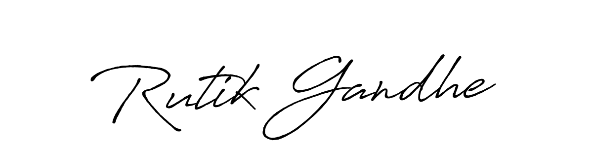 Antro_Vectra_Bolder is a professional signature style that is perfect for those who want to add a touch of class to their signature. It is also a great choice for those who want to make their signature more unique. Get Rutik Gandhe name to fancy signature for free. Rutik Gandhe signature style 7 images and pictures png