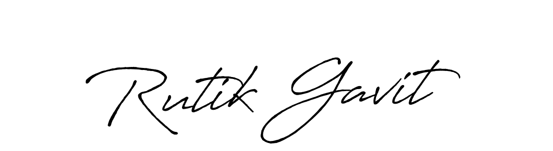 Similarly Antro_Vectra_Bolder is the best handwritten signature design. Signature creator online .You can use it as an online autograph creator for name Rutik Gavit. Rutik Gavit signature style 7 images and pictures png