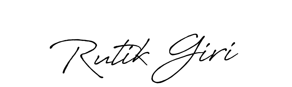 Design your own signature with our free online signature maker. With this signature software, you can create a handwritten (Antro_Vectra_Bolder) signature for name Rutik Giri. Rutik Giri signature style 7 images and pictures png