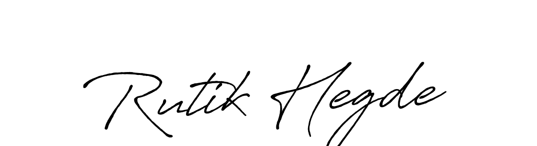 Make a beautiful signature design for name Rutik Hegde. With this signature (Antro_Vectra_Bolder) style, you can create a handwritten signature for free. Rutik Hegde signature style 7 images and pictures png