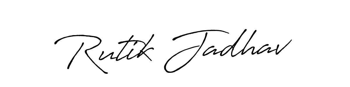 if you are searching for the best signature style for your name Rutik Jadhav. so please give up your signature search. here we have designed multiple signature styles  using Antro_Vectra_Bolder. Rutik Jadhav signature style 7 images and pictures png