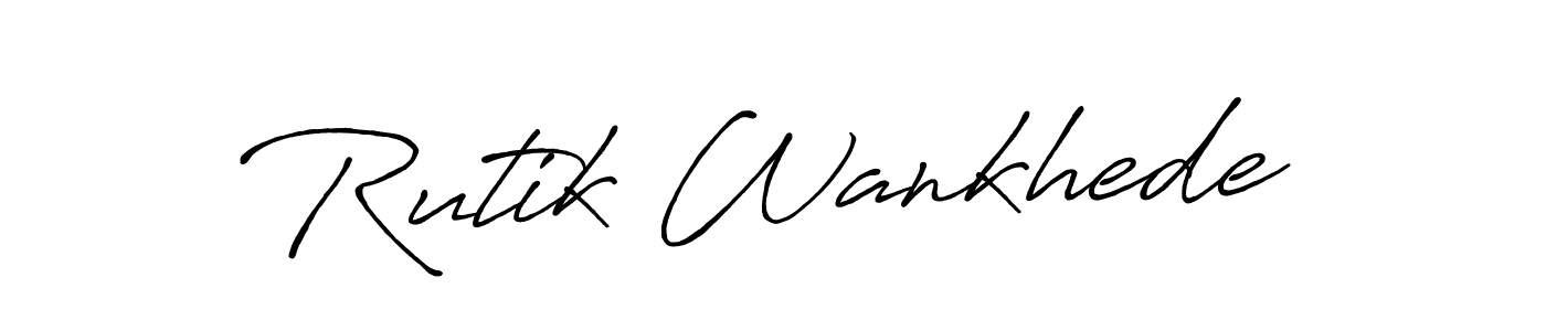 if you are searching for the best signature style for your name Rutik Wankhede. so please give up your signature search. here we have designed multiple signature styles  using Antro_Vectra_Bolder. Rutik Wankhede signature style 7 images and pictures png