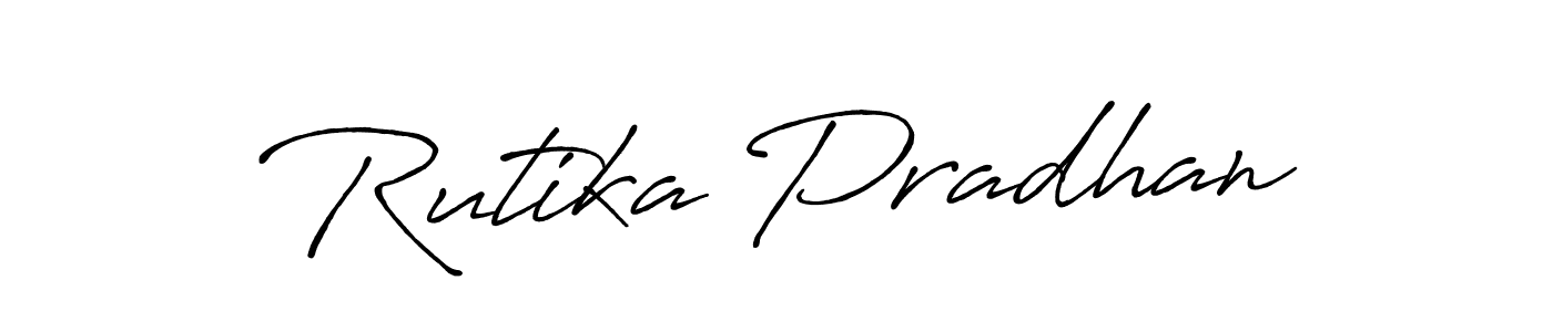 Rutika Pradhan stylish signature style. Best Handwritten Sign (Antro_Vectra_Bolder) for my name. Handwritten Signature Collection Ideas for my name Rutika Pradhan. Rutika Pradhan signature style 7 images and pictures png