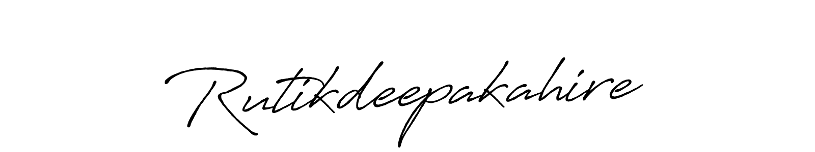 Make a beautiful signature design for name Rutikdeepakahire. Use this online signature maker to create a handwritten signature for free. Rutikdeepakahire signature style 7 images and pictures png