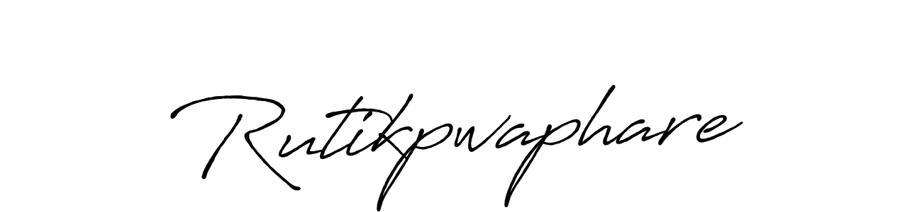 Use a signature maker to create a handwritten signature online. With this signature software, you can design (Antro_Vectra_Bolder) your own signature for name Rutikpwaphare. Rutikpwaphare signature style 7 images and pictures png