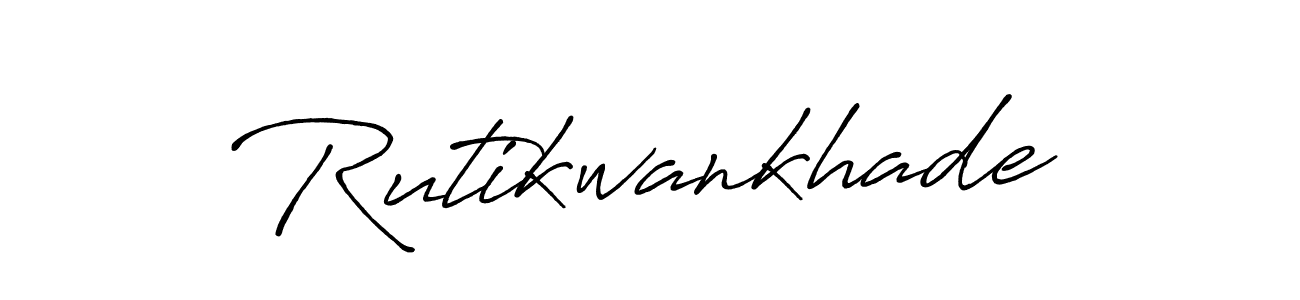 Create a beautiful signature design for name Rutikwankhade. With this signature (Antro_Vectra_Bolder) fonts, you can make a handwritten signature for free. Rutikwankhade signature style 7 images and pictures png