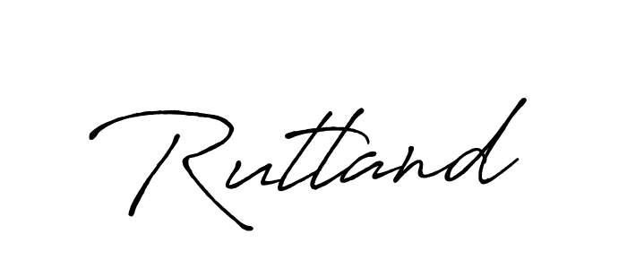 Create a beautiful signature design for name Rutland. With this signature (Antro_Vectra_Bolder) fonts, you can make a handwritten signature for free. Rutland signature style 7 images and pictures png