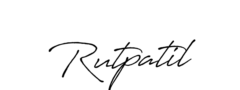 Also You can easily find your signature by using the search form. We will create Rutpatil name handwritten signature images for you free of cost using Antro_Vectra_Bolder sign style. Rutpatil signature style 7 images and pictures png
