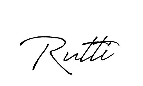 Make a beautiful signature design for name Rutti. With this signature (Antro_Vectra_Bolder) style, you can create a handwritten signature for free. Rutti signature style 7 images and pictures png