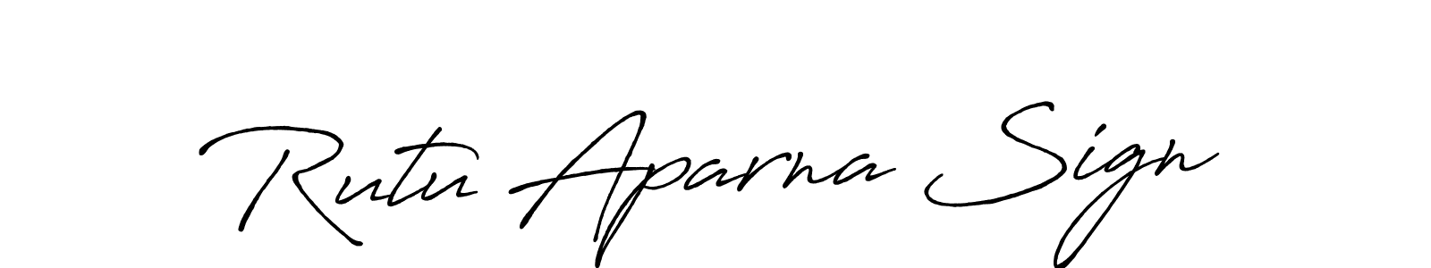 Rutu Aparna Sign stylish signature style. Best Handwritten Sign (Antro_Vectra_Bolder) for my name. Handwritten Signature Collection Ideas for my name Rutu Aparna Sign. Rutu Aparna Sign signature style 7 images and pictures png