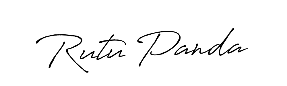 Make a beautiful signature design for name Rutu Panda. With this signature (Antro_Vectra_Bolder) style, you can create a handwritten signature for free. Rutu Panda signature style 7 images and pictures png