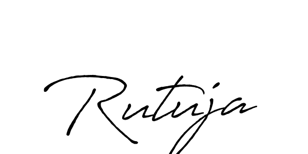 Design your own signature with our free online signature maker. With this signature software, you can create a handwritten (Antro_Vectra_Bolder) signature for name Rutuja. Rutuja signature style 7 images and pictures png