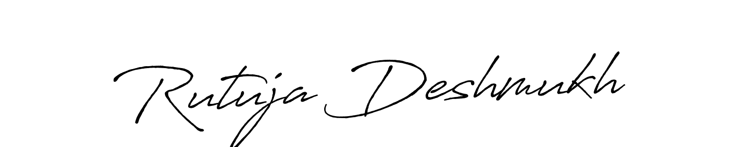 Antro_Vectra_Bolder is a professional signature style that is perfect for those who want to add a touch of class to their signature. It is also a great choice for those who want to make their signature more unique. Get Rutuja Deshmukh name to fancy signature for free. Rutuja Deshmukh signature style 7 images and pictures png