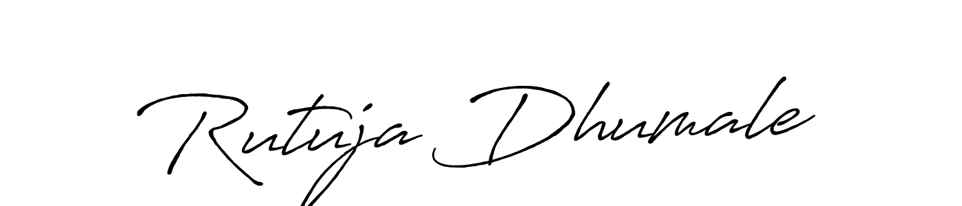 Also we have Rutuja Dhumale name is the best signature style. Create professional handwritten signature collection using Antro_Vectra_Bolder autograph style. Rutuja Dhumale signature style 7 images and pictures png