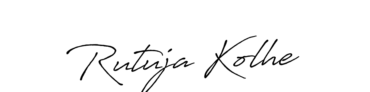 How to make Rutuja Kolhe signature? Antro_Vectra_Bolder is a professional autograph style. Create handwritten signature for Rutuja Kolhe name. Rutuja Kolhe signature style 7 images and pictures png
