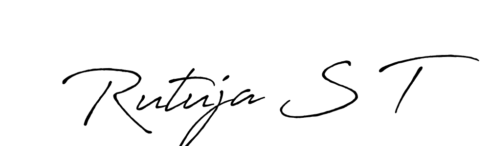 Also we have Rutuja S T name is the best signature style. Create professional handwritten signature collection using Antro_Vectra_Bolder autograph style. Rutuja S T signature style 7 images and pictures png