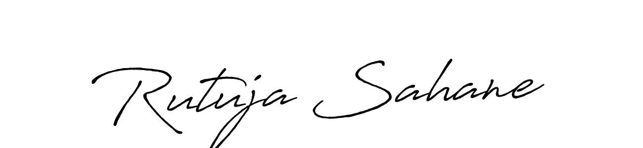 Make a beautiful signature design for name Rutuja Sahane. Use this online signature maker to create a handwritten signature for free. Rutuja Sahane signature style 7 images and pictures png