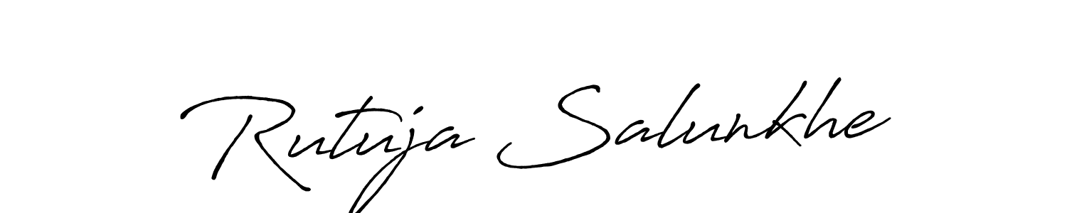You should practise on your own different ways (Antro_Vectra_Bolder) to write your name (Rutuja Salunkhe) in signature. don't let someone else do it for you. Rutuja Salunkhe signature style 7 images and pictures png
