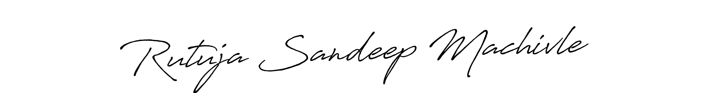 Make a beautiful signature design for name Rutuja Sandeep Machivle. With this signature (Antro_Vectra_Bolder) style, you can create a handwritten signature for free. Rutuja Sandeep Machivle signature style 7 images and pictures png