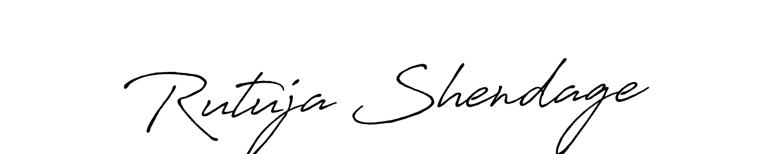 Rutuja Shendage stylish signature style. Best Handwritten Sign (Antro_Vectra_Bolder) for my name. Handwritten Signature Collection Ideas for my name Rutuja Shendage. Rutuja Shendage signature style 7 images and pictures png