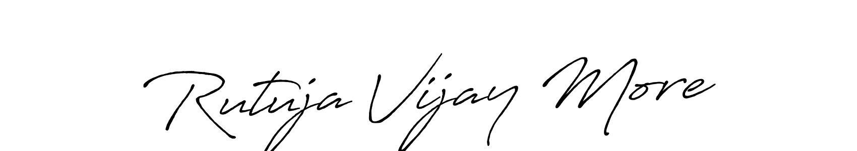 Rutuja Vijay More stylish signature style. Best Handwritten Sign (Antro_Vectra_Bolder) for my name. Handwritten Signature Collection Ideas for my name Rutuja Vijay More. Rutuja Vijay More signature style 7 images and pictures png