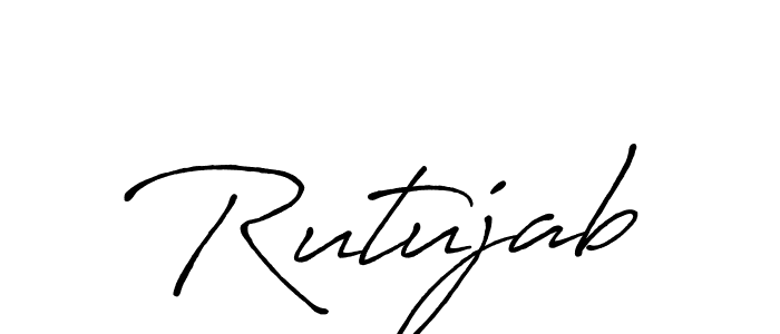 Make a beautiful signature design for name Rutujab. With this signature (Antro_Vectra_Bolder) style, you can create a handwritten signature for free. Rutujab signature style 7 images and pictures png
