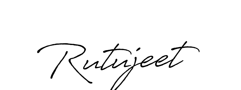 Create a beautiful signature design for name Rutujeet. With this signature (Antro_Vectra_Bolder) fonts, you can make a handwritten signature for free. Rutujeet signature style 7 images and pictures png