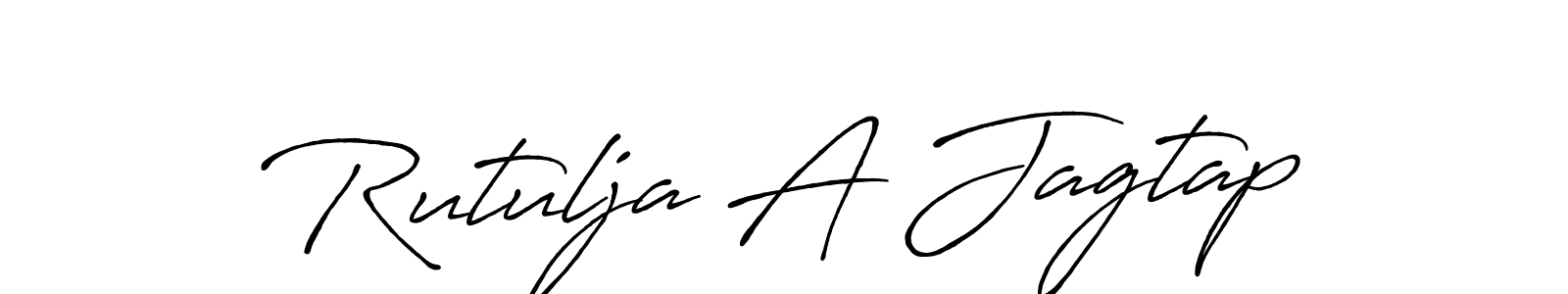 You should practise on your own different ways (Antro_Vectra_Bolder) to write your name (Rutulja A Jagtap) in signature. don't let someone else do it for you. Rutulja A Jagtap signature style 7 images and pictures png