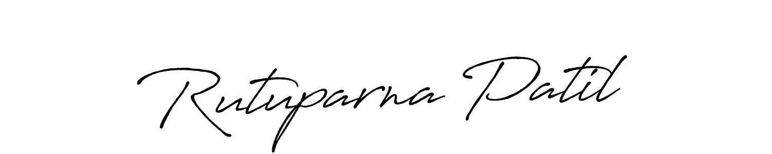 Create a beautiful signature design for name Rutuparna Patil. With this signature (Antro_Vectra_Bolder) fonts, you can make a handwritten signature for free. Rutuparna Patil signature style 7 images and pictures png