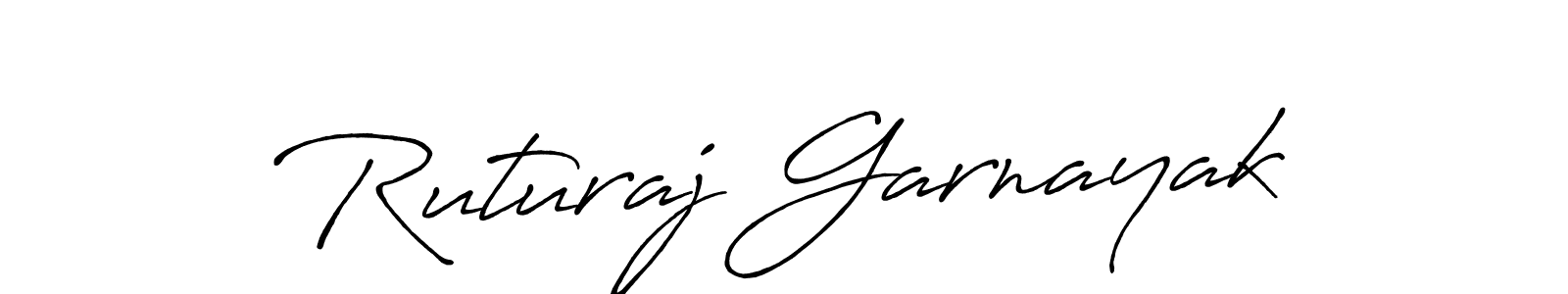 The best way (Antro_Vectra_Bolder) to make a short signature is to pick only two or three words in your name. The name Ruturaj Garnayak include a total of six letters. For converting this name. Ruturaj Garnayak signature style 7 images and pictures png
