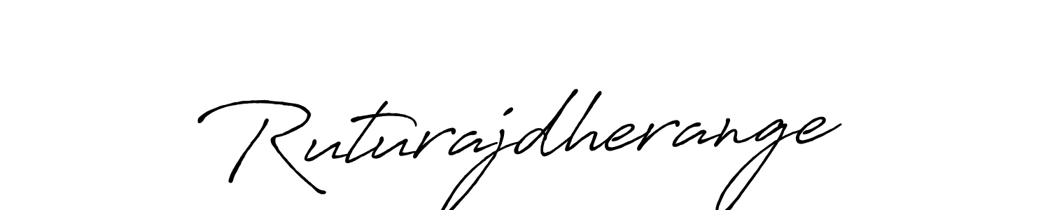 Use a signature maker to create a handwritten signature online. With this signature software, you can design (Antro_Vectra_Bolder) your own signature for name Ruturajdherange. Ruturajdherange signature style 7 images and pictures png