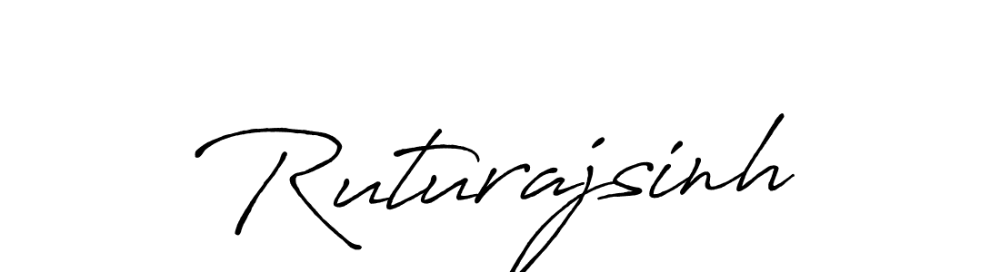 Make a beautiful signature design for name Ruturajsinh. With this signature (Antro_Vectra_Bolder) style, you can create a handwritten signature for free. Ruturajsinh signature style 7 images and pictures png